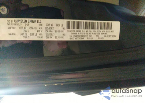 2014 Dodge Grand Caravan American Value Pkg z USA, uszkodzony, nr VIN 2C4RDGBG7ER302073